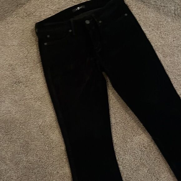 Black velvet Seven for all mankind pocketed pants size 27 - Picture 2 of 5